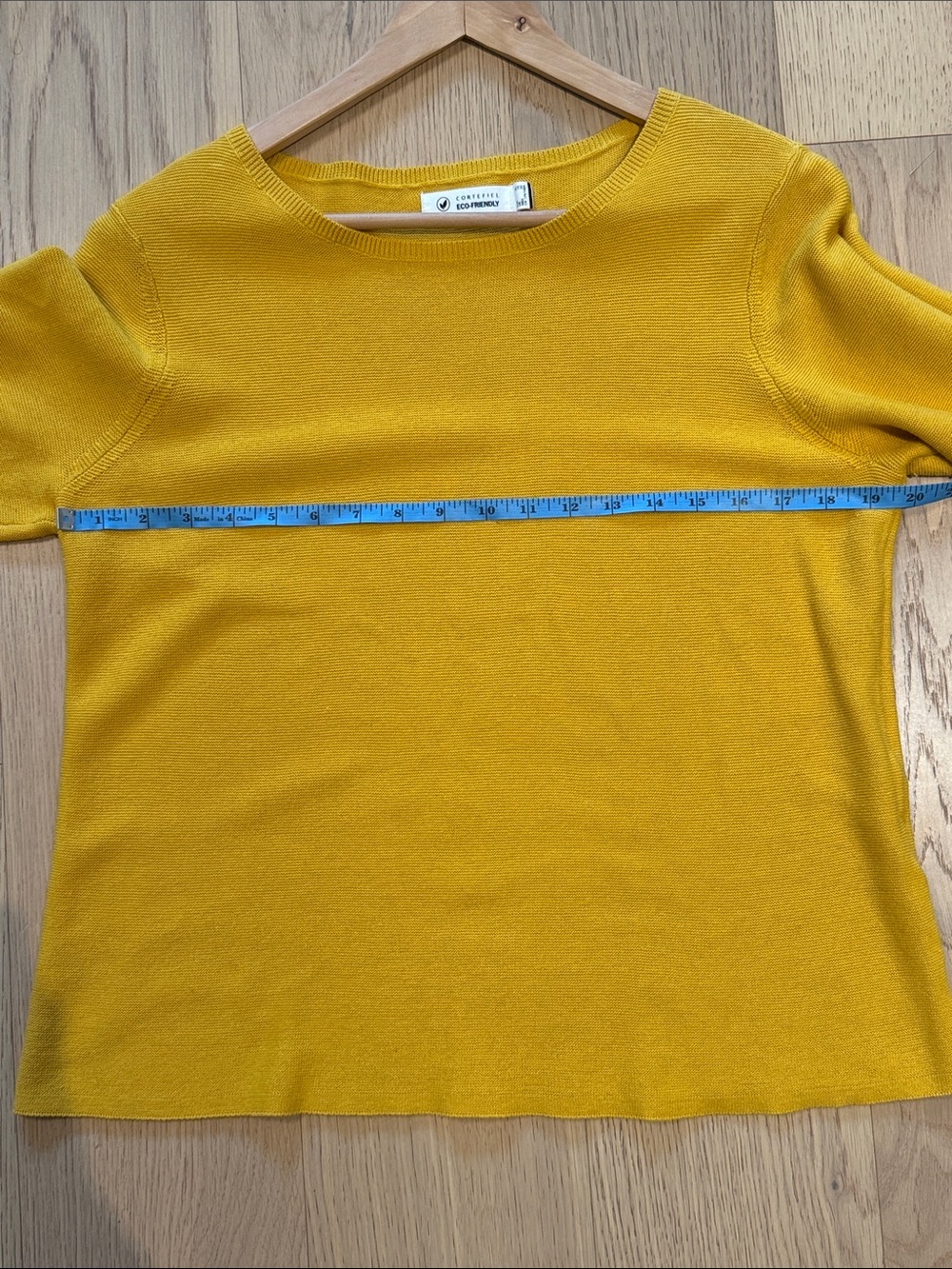 Cortefiel Women’s Mustard Short-Sleeve Knit Top - Picture 5 of 6
